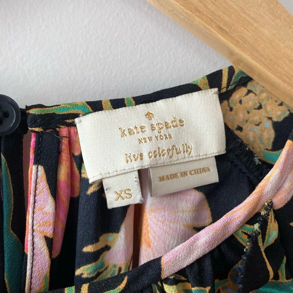 Kate Spade |‎ XS Floral Cold Shoulder Blouse